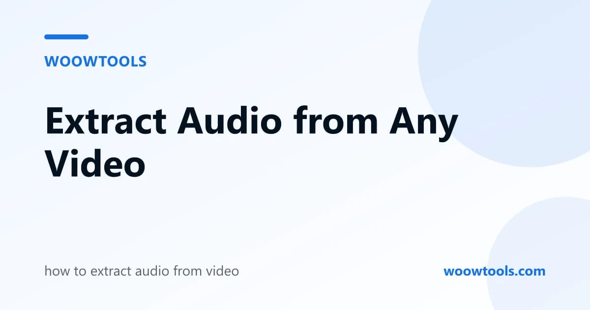How to Extract Audio from Video (MP4, MOV, Zoom) for Free